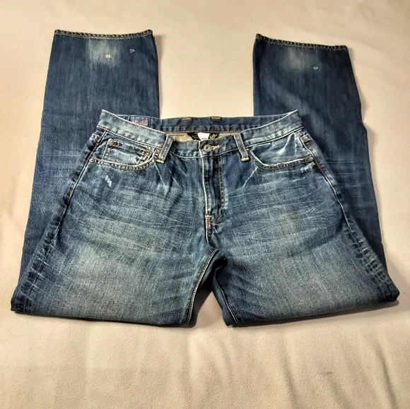 Lucky Brand Men's Vintage Straight R Distressed Blue Denim Jeans Sz 31/32 - Picture 1 of 16